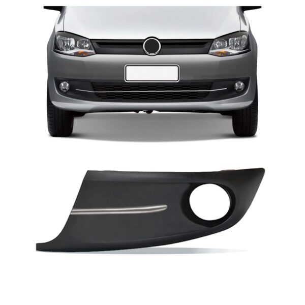 Moldura Farol Milha Fox 2010 A 2015 Com Furo Friso Cromado Lado Esquerdo