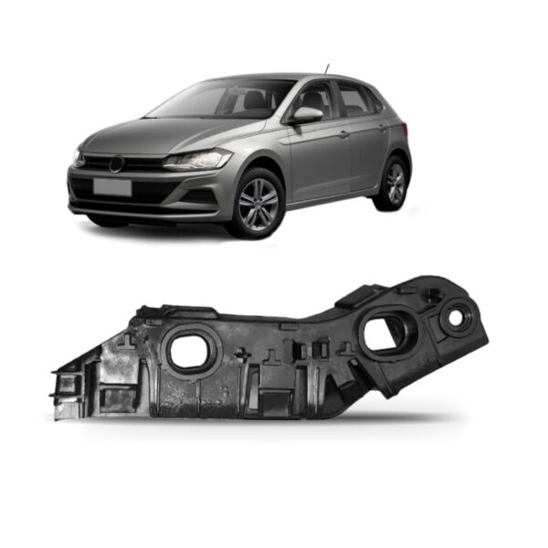 Suporte Guia Parachoque Dianteiro Polo Virtus 2018 Até 2022 Lado Direito