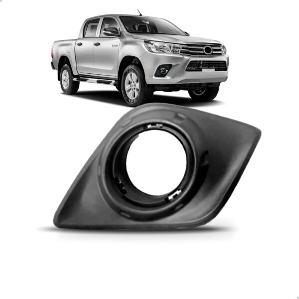 Moldura  Milha Hilux 2015 2016 2017 C/furo S/ Aro Cromado Lado Esquerdo