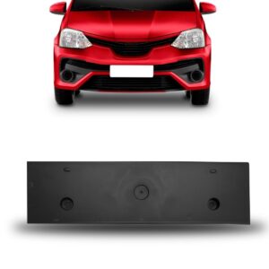 Moldura Dianteira Placa Etios 2017-2020 Preto Loma Plast Carro