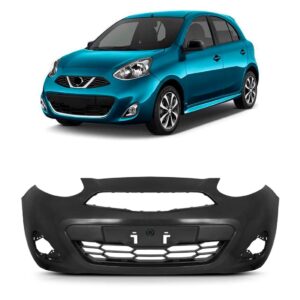 Parachoque Dianteiro March 2014 A 2018 Novo Liso Preto