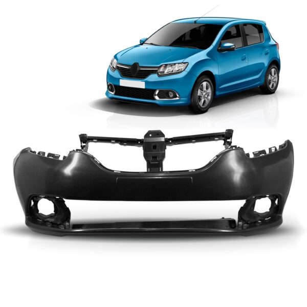 Parachoque Dianteiro Para Logan Sandero 2014 2015 A 17 2018 Preto