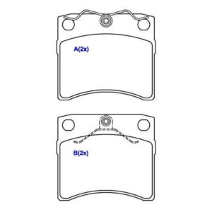 PASTILHA DIANTEIRA EUROVAN QUADRADA --