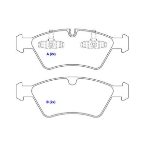 PASTILHA DIANTEIRA GL 450 500 ML280 350 420 500 05 ...