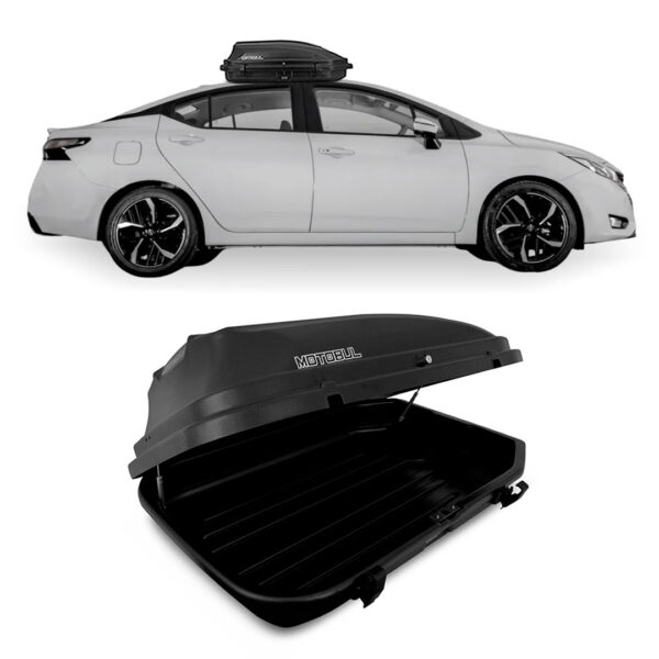 Baú Maleiro De Teto Motobul 270 Litros NISSAN-VERSA Preto