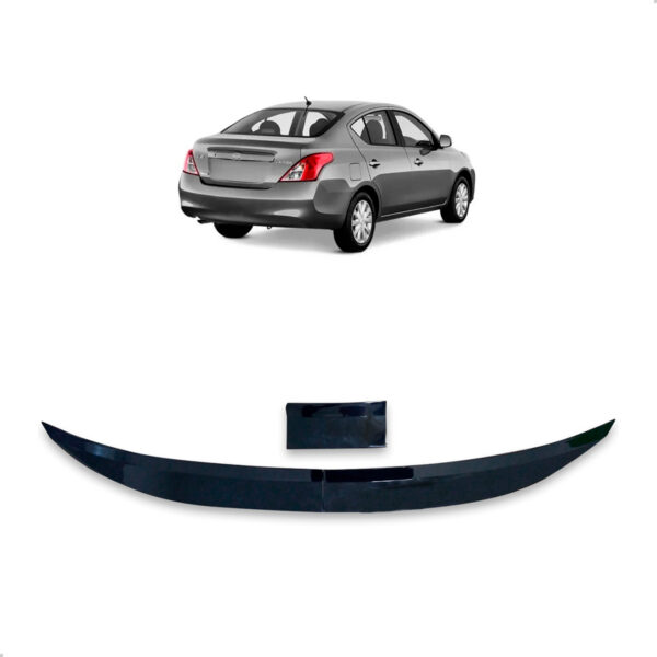 Aerofólio Para NISSAN VERSA Sedan Black Piano Autocolante