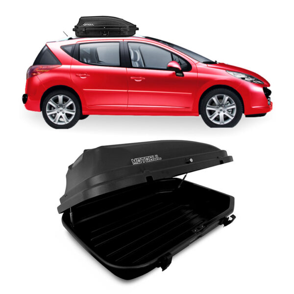 Baú Maleiro De Teto Motobul 270 Litros PEUGEOT-207 Preto