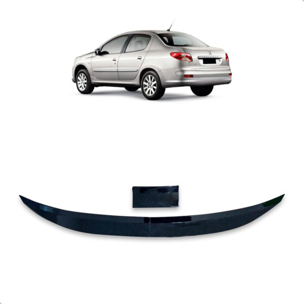Aerofólio Para PEUGEOT 207 Sedan Black Piano Autocolante