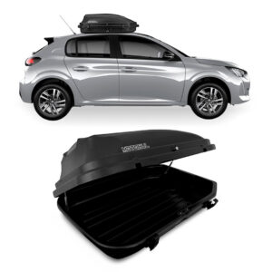 Baú Maleiro De Teto Motobul 270 Litros PEUGEOT-208 Preto