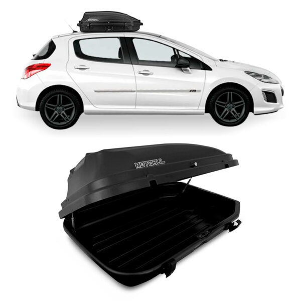 Baú Maleiro De Teto Motobul 270 Litros PEUGEOT-308 Preto