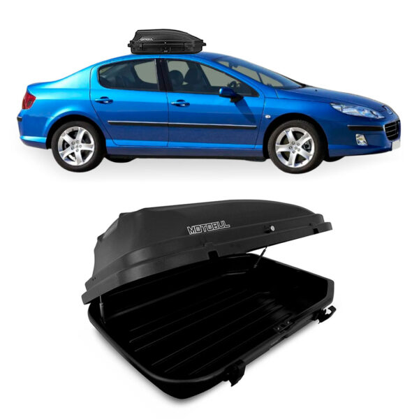 Baú Maleiro De Teto Motobul 270 Litros PEUGEOT-407 Preto
