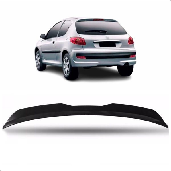 Aerofólio Universal Para Peugeot 207 Black Piano Sem Led