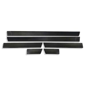 Friso Lateral Brasilia 1973 A 1984 Perfil Baixo 6pcs Preto - Preto/cromado