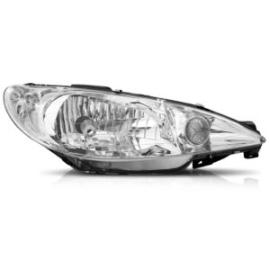Farol Peugeot 206 E 206 Sw Ano 00 Ao 06 Foco Simples Liso Lado Direito