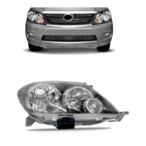Farol Hilux Sw4 2004 05 2006 2007 2008 Cromomix  Cinza Ld Direito/passageiro