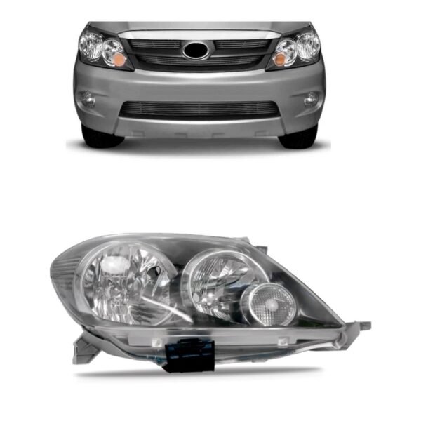 Farol Hilux Sw4 2004 05 2006 2007 2008 Cromomix  Cinza Ld Direito/passageiro