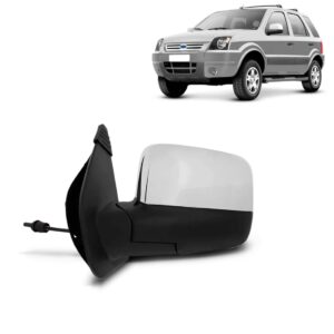 Retrovisor Ecosport 2003 2004 A 2008 2009 Cromado Controle Lado Esquerdo