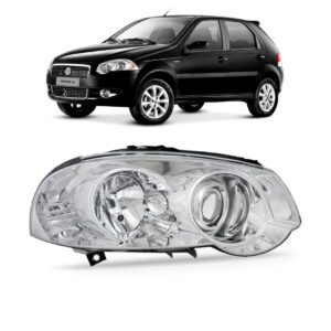 FAROL PALIO 2010 A 2012 CROMADO BOLA LD