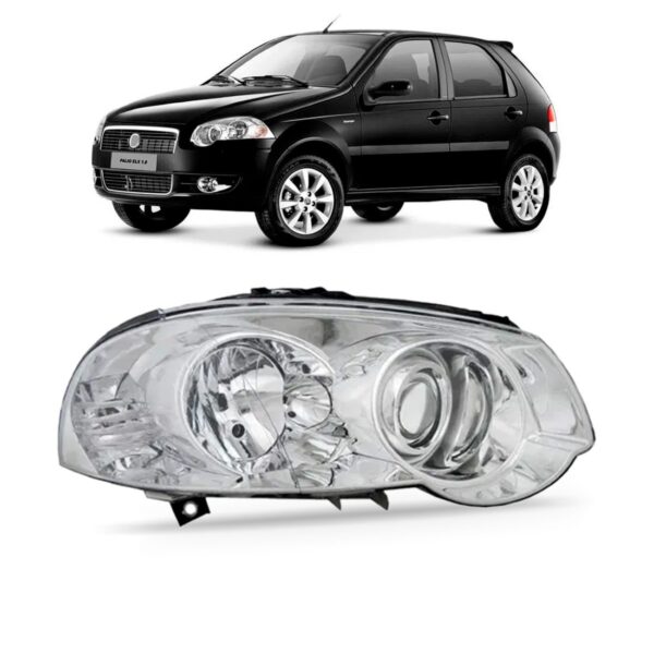 FAROL PALIO 2010 A 2012 CROMADO BOLA LD