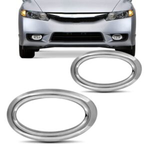 Aro Farol Milha Auxiliar Civic 2009 2010 2011 Cromado.