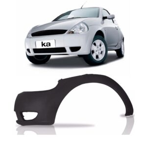 Parachoque Dianteiro Ka 2002 03 A 2007 Preto Parte Lateral Esquerdo/motorista