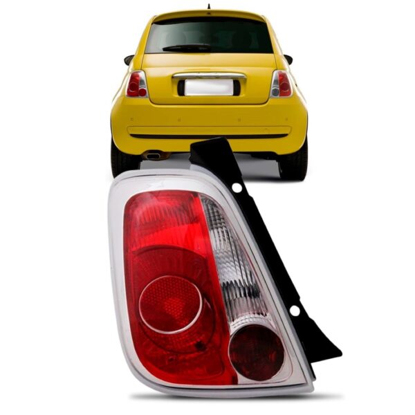 Lanterna Traseira Fiat 500 2008 2009 2010 2011 2012 1ª Linha Esquerdo Vermelho/bicolor