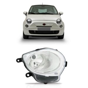 Farol Fiat 500 Manual 2008 09 10 11 2012 Inferior 1ª Linha - Direito/passageiro