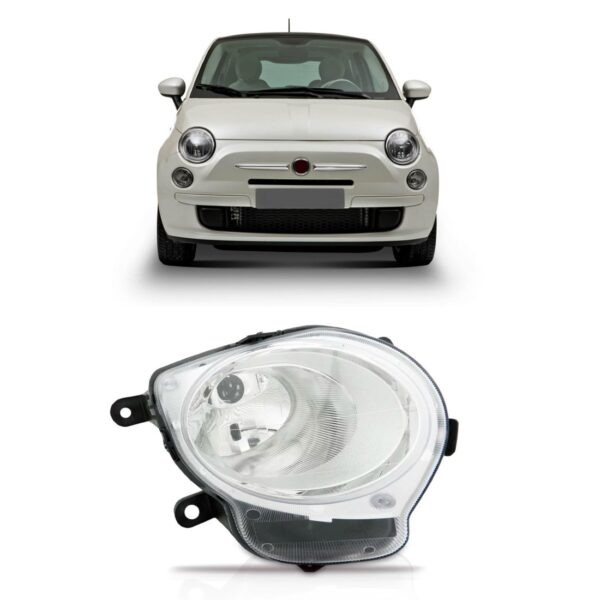 Farol Fiat 500 Manual 2008 09 10 11 2012 Inferior 1ª Linha - Direito/passageiro