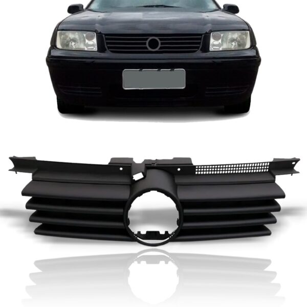 Grade Radiador Volkswagen Bora 2000 Á 2007 1a Linha Preto