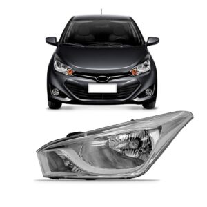 Farol Para Hb20 2012 13 14 15 16 17 18 2019 Cromado Le Esquerdo/motorista