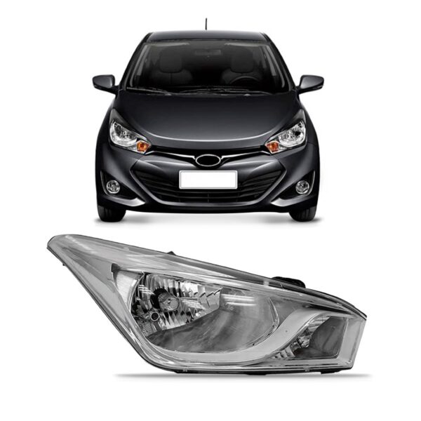 Farol Para Hb20 2012 13 14 15 16 17 18 2019 Cromado Ld Direito/passageiro