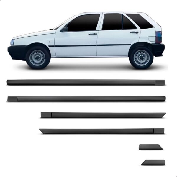 Jogo Friso Lateral Para Tipo 4 Portas 1993 94 95 95 97 1998 - Preto