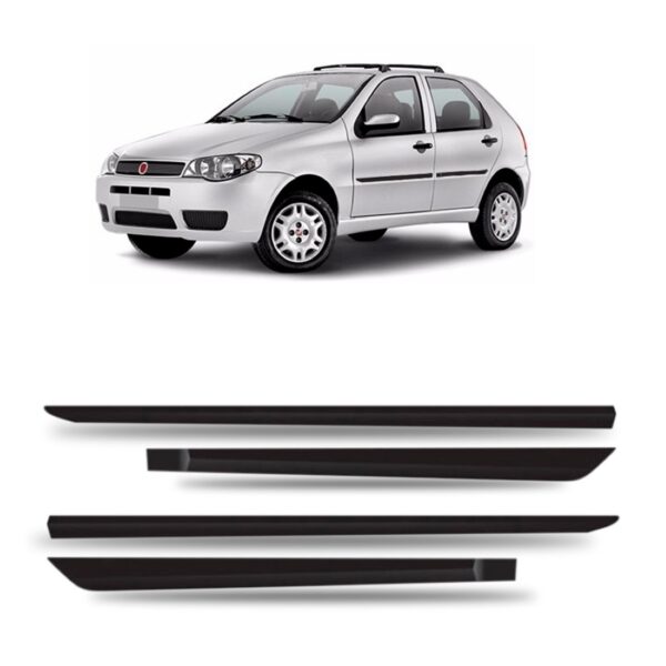 Kit Friso Borrachão Lateral Fiat Palio 2007 2008 4 Portas