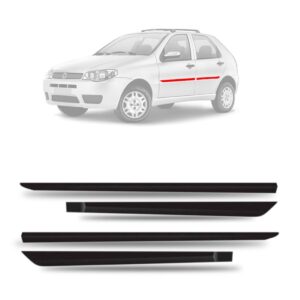 Kit Friso Borrachão Lateral Fiat Palio 2007 2008 4 Portas