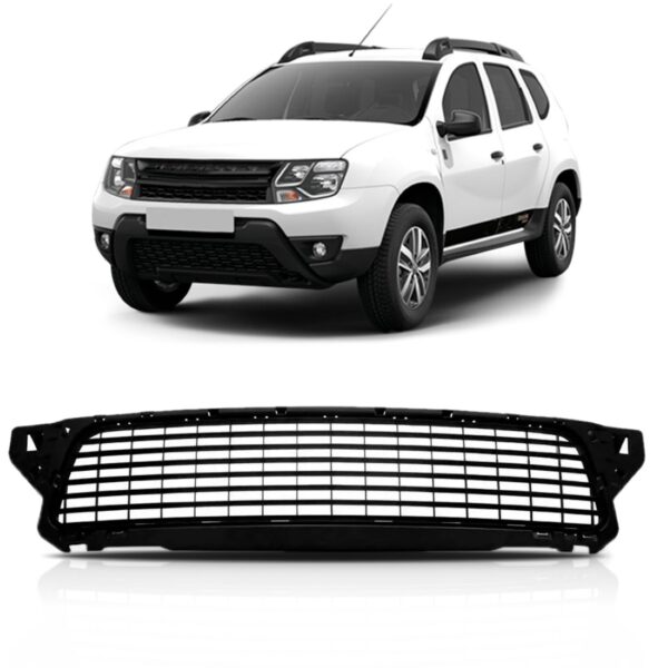 Tela Frontal Radiador Para Duster 2010 A 2014 Infer Central Preto