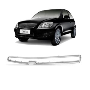 Friso Superior Radiador Celta Prisma 2011 A 2014 Cromado Cinza Cinza