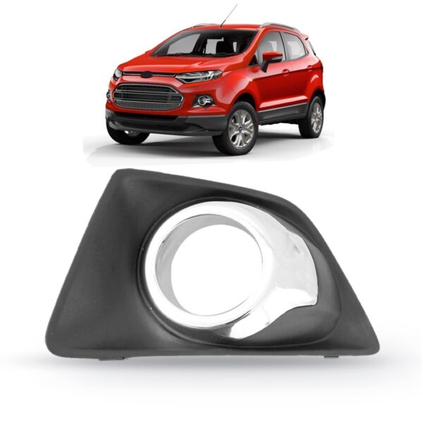 Moldura Farol Milha Ecosport 2013 A 2015 C/furo Cromado Ld Esquerdo