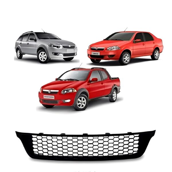 Grade Parachoque Para Siena 2013 2014 2015 2016 Inferior Preto Fosco