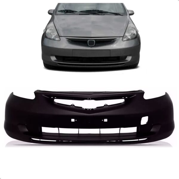 Parachoque Dianteiro Honda Fit 2003 2004 2005 2006 Sem Furo Preto