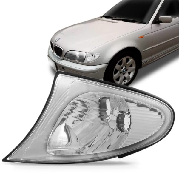 Lanterna Seta Bmw Serie 3 2002 A 05 Cristal Borda Cromada Le Cristal Esquerdo