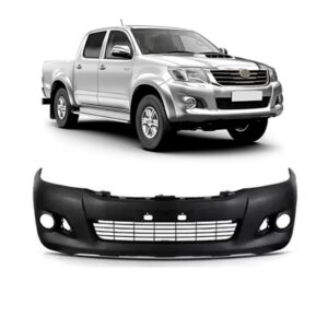 Parachoque Dianteiro Hilux Srv 2012 A 15 Furo Moldura Milha Preto