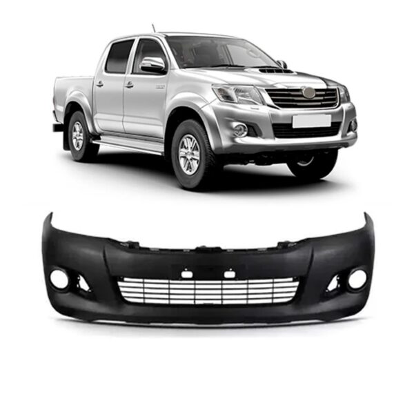 Parachoque Dianteiro Hilux Srv 2012 A 15 Furo Moldura Milha Preto
