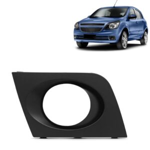 Moldura Farol Milha Agile 2009 2010 2011 2012 Preto Com Furo Preto