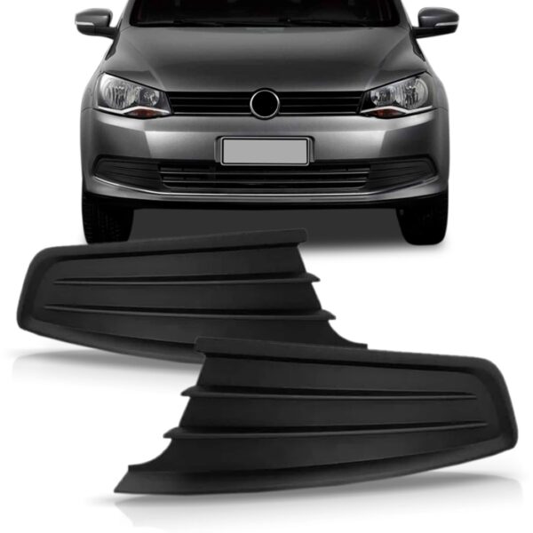 Grade Moldura Milha Auxiliar Gol 2013 A 2016 S/furo Preta Ld Direito/passageiro Direito