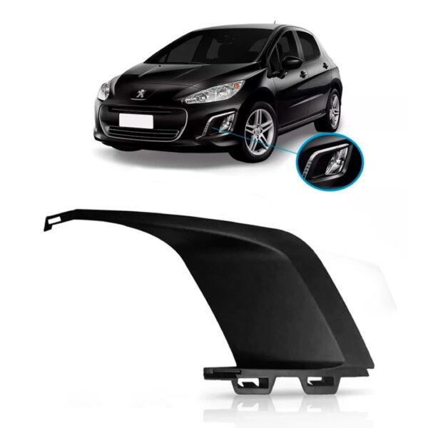 Tela Moldura Milha Peugeot 308 2012 A 2014 Preto Le Preto Direito