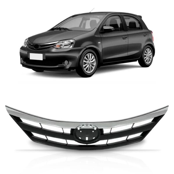 Grade Radiador Etios 2013 A 2016 Preto C/friso Cromado
