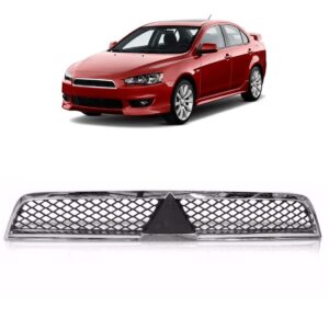 Tela Frontal Radiador Lancer 08 A 19 Colmeia Moldura Cromada