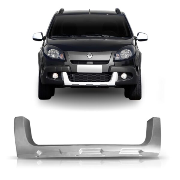 Moldura Do Parachoque Sandero Stepway 2012 A 2014 Prata