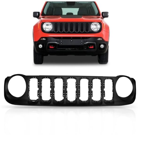 Painel Frontal Da Grade Para Jeep Renegade 2015 2016 2017 Preto