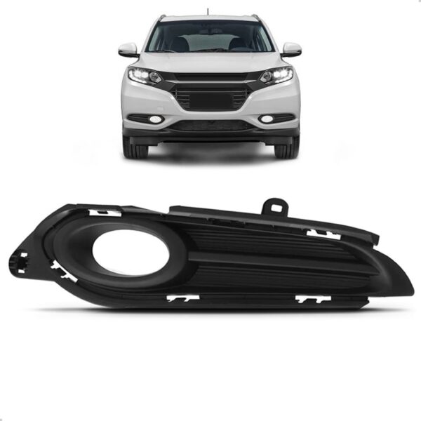 Moldura Milha Hrv 2015 2016 2017 Com Furo Aro Preto Lado Esquerdo